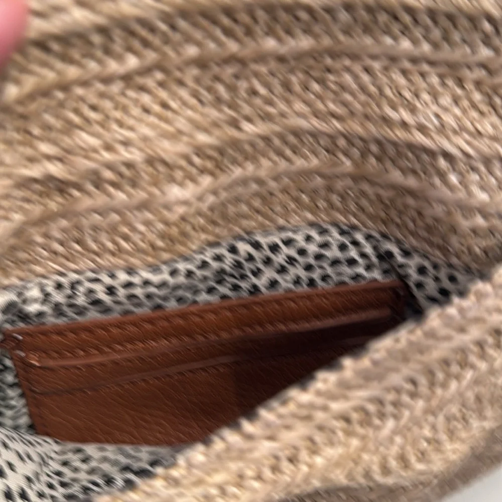 Sole society straw belt bag /clutch bag